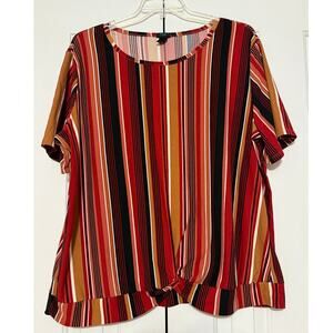 Rue + Striped Blouse, Size 4X